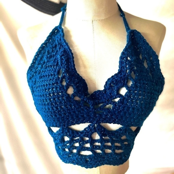 SPARKLING DARK BLUE BIKINI - Picture 6 of 13